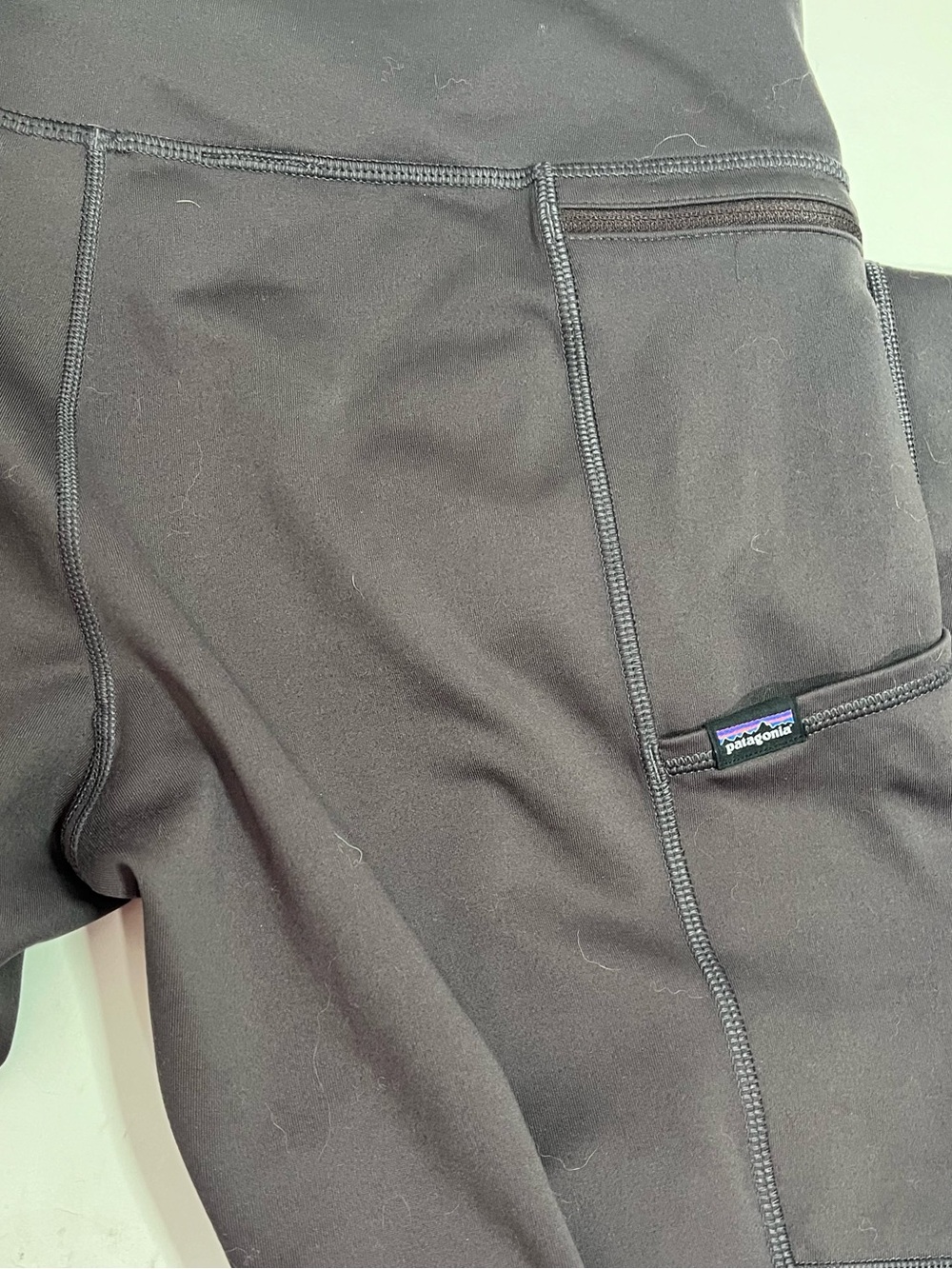 Patagonia Pack Out Tights Grey Outdoor Hiking Drop In pockets Size Medium - Picture 5 of 9